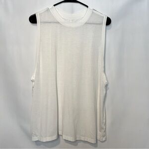 Lululemon Women’s All Yours Boyfriend Tank, White, Size 8. 0152.